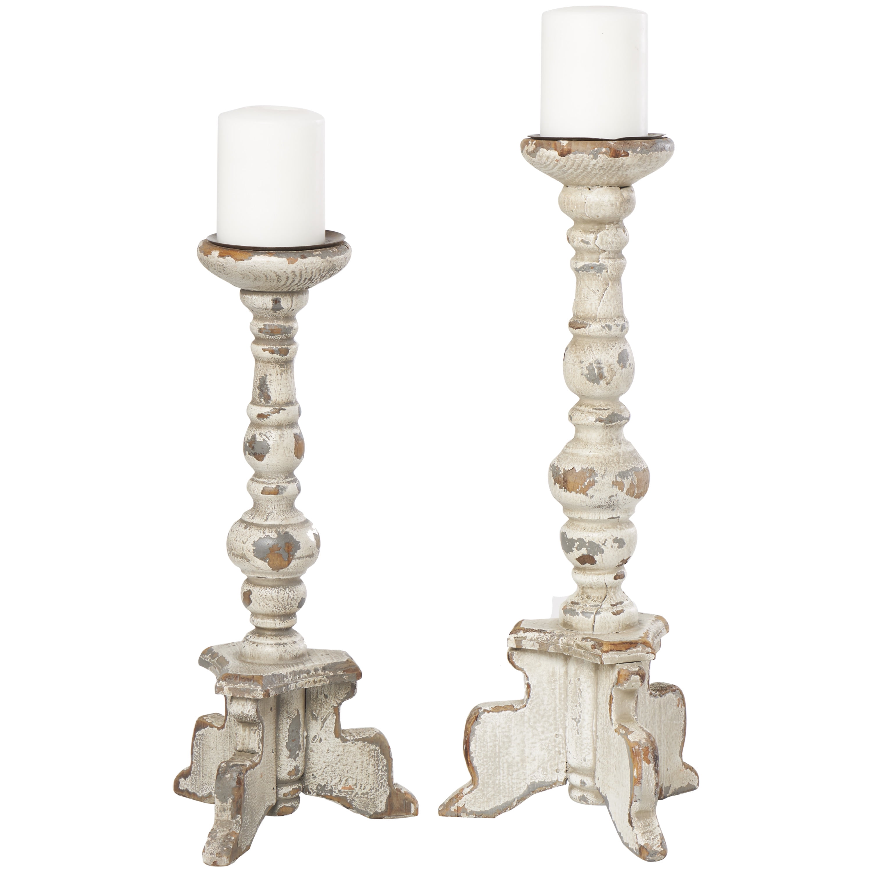 Tall white candle holders deals