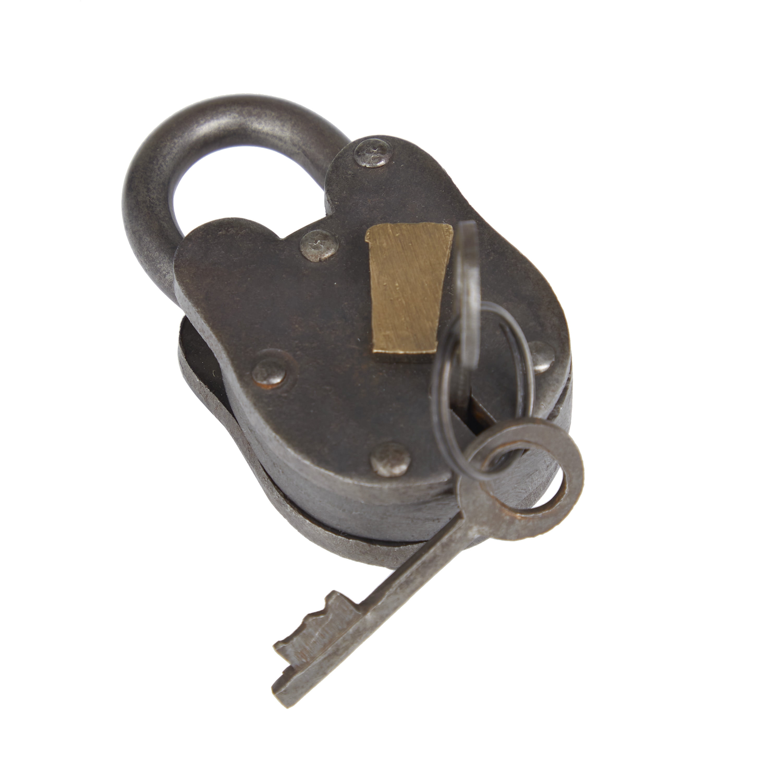 DecMode 2" Dark Gray Brass Lock And Key
