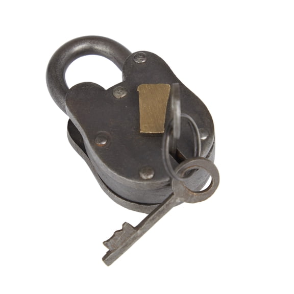DecMode 2" Dark Gray Brass Lock And Key