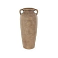 thumbnail image 1 of DecMode 20" Antique Style Textured Brown Ceramic Vase with Handles, 1 of 9