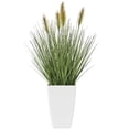 thumbnail image 1 of DecMode 20" Artificial Plant in White Plastic Pot, 1 of 9