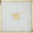 thumbnail image 1 of DecMode 20" Gold Stainless Steel Metal Wall Clock with Clear Face, 1 of 7