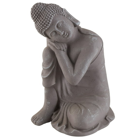 DecMode 20" Indoor Outdoor Meditating Buddha Garden Sculpture