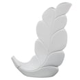 thumbnail image 1 of DecMode 20" Leaf Slanted White Ceramic Vase, 1 of 9