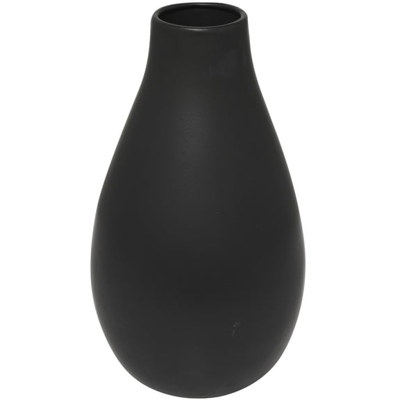 DecMode 20" Matte Black Ceramic Vase
