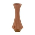 thumbnail image 1 of DecMode 20" Ribbed Orange Ceramic Vase, 1 of 9
