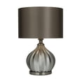 thumbnail image 1 of DecMode 20" Silver Table Lamp with Gray Fabric Shade, 1 of 12