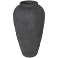 thumbnail image 1 of DecMode 20" Whitewashed Textured Black Ceramic Vase, 1 of 11