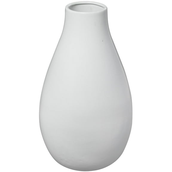 DecMode 20" Rounded Matte White Ceramic Vase