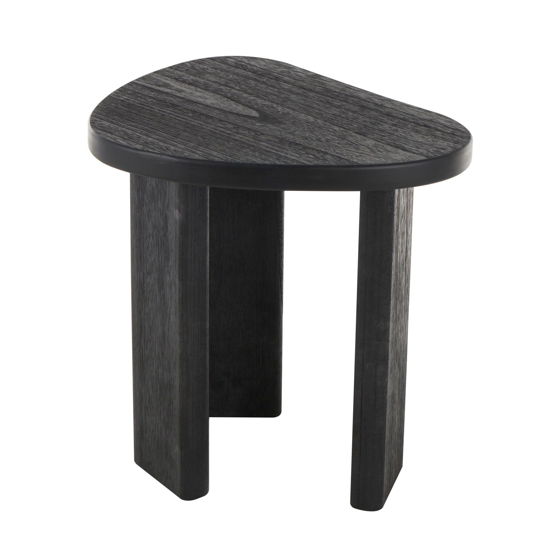 DecMode 20" x 20" Black Wood Handmade Heart Inspired Accent Table, 1-Piece