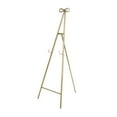 thumbnail image 1 of DecMode 20" x 53" Gold Metal Tall Adjustable Floor 3 Tier Easel with Bow Top, 1-Piece, 1 of 13