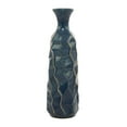 thumbnail image 1 of DecMode 21" Geometric Floor Teal Ceramic Vase with Gold Accents, 1 of 13