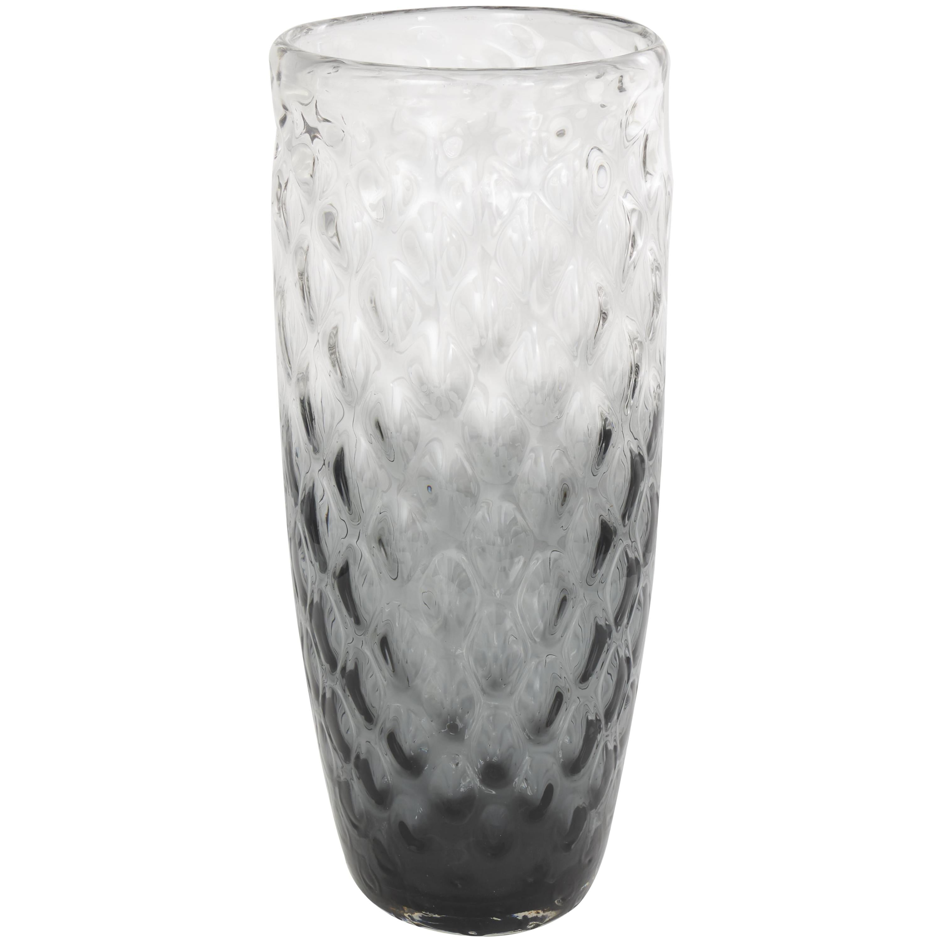 DecMode 21" Handmade Ombre Black Glass Vase