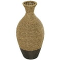 DecMode 21" Handmade Tall Woven Floor Brown Seagrass Vase