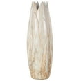 thumbnail image 1 of DecMode 21" Marbled Beige Ceramic Vase with Angled Edge Opening, 1 of 14