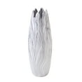 thumbnail image 1 of DecMode 21" Marbled White Ceramic Vase with Angled Edge Opening, 1 of 6