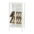 thumbnail image 1 of DecMode 21" x 41" White Metal Standing Wine Rack, 1-Piece, 1 of 9
