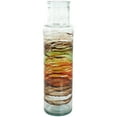 thumbnail image 1 of DecMode 22" Abstract Recycled Glass Vase with Swirled Colored Glass Bands, 1 of 10