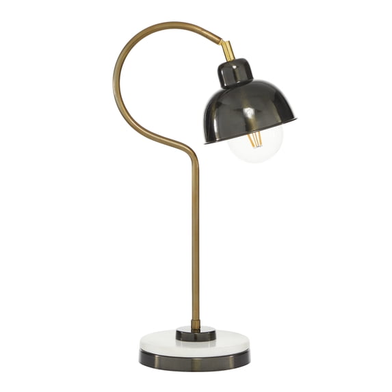 DecMode 22" Spotlight Black Desk Lamp with Black Metal Shade