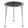 thumbnail image 1 of DecMode 22" x 19" Silver Aluminum Contemporary Accent Table, 1 of 7