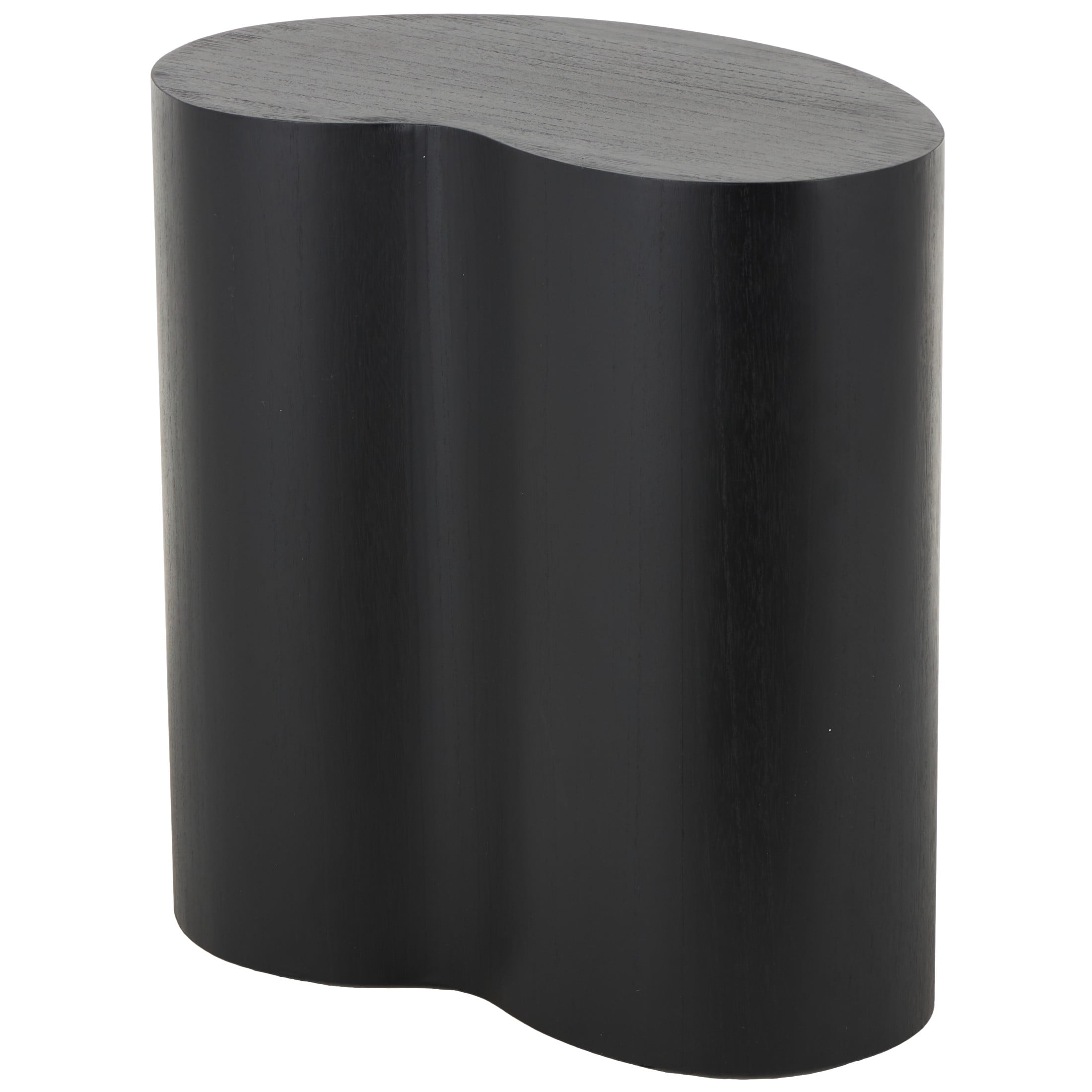 DecMode 22" x 22" Black Wood Heart Inspired Accent Table, 1-Piece