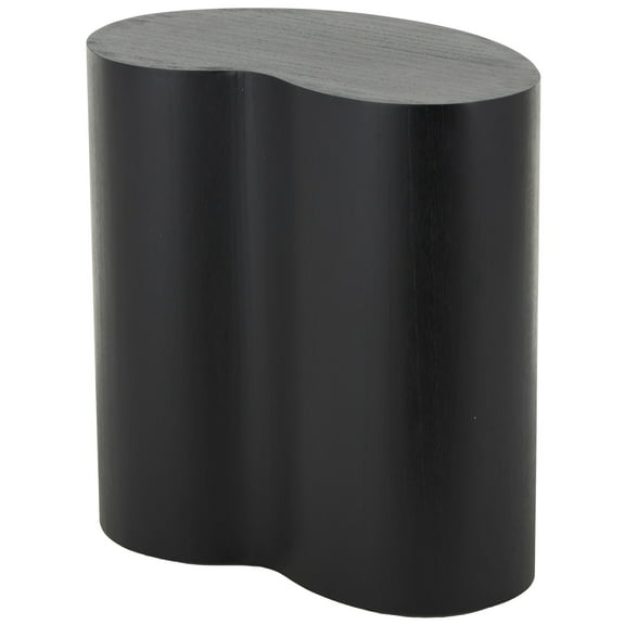 DecMode 22" x 22" Black Wood Heart Inspired Accent Table, 1-Piece