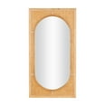 thumbnail image 1 of DecMode 22" x 42" Brown Wall Mirror with Oval Center, 1 of 9