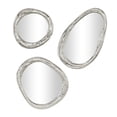 thumbnail image 1 of DecMode 23", 20", 15"H Silver Abstract Wall Mirror, Set of 3, 1 of 7