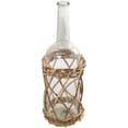 thumbnail image 1 of DecMode 23" Handmade Tall Glass Vase with Brown Rattan Woven Lower Body, 1 of 7