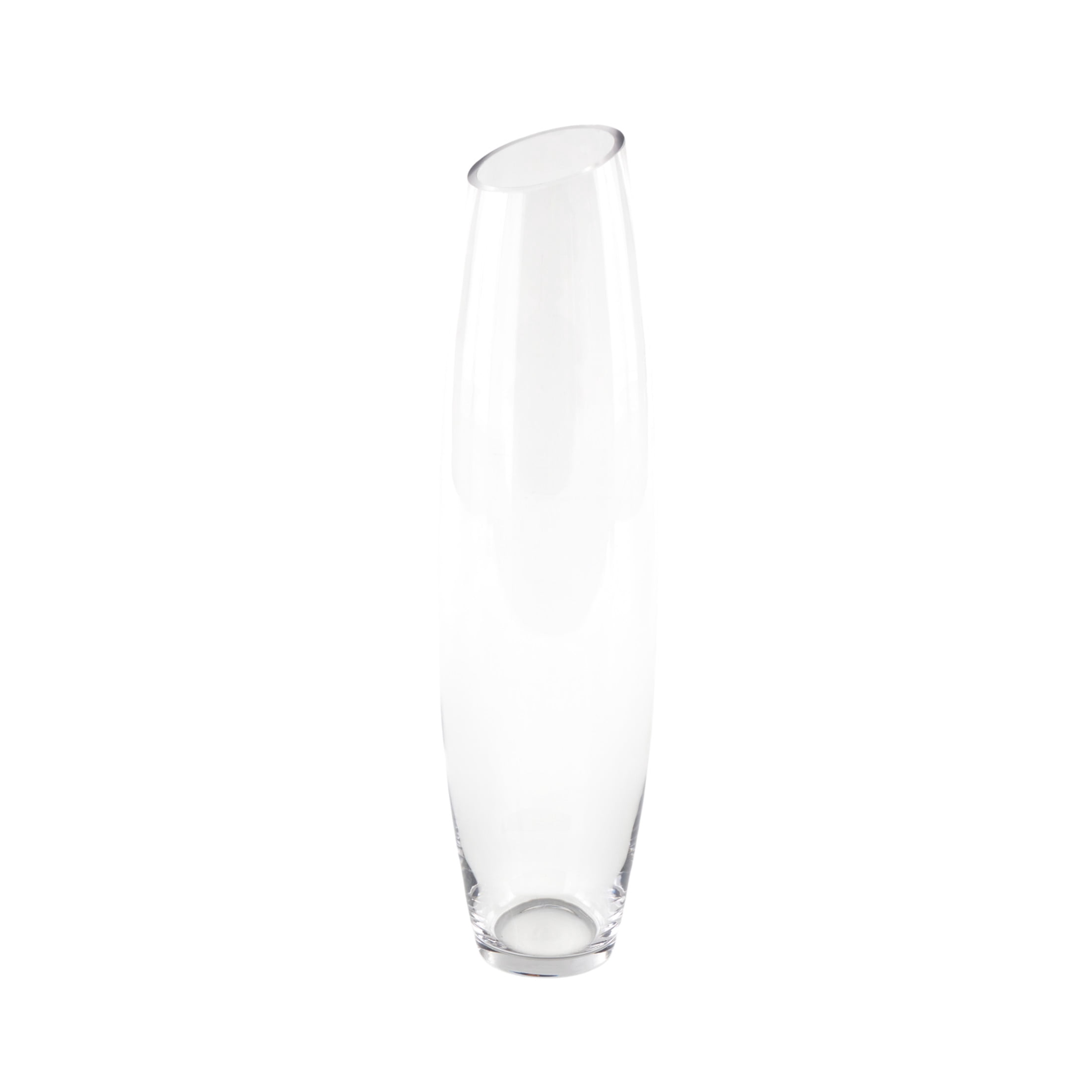 DecMode 19" Tall Slanted Glass Vase