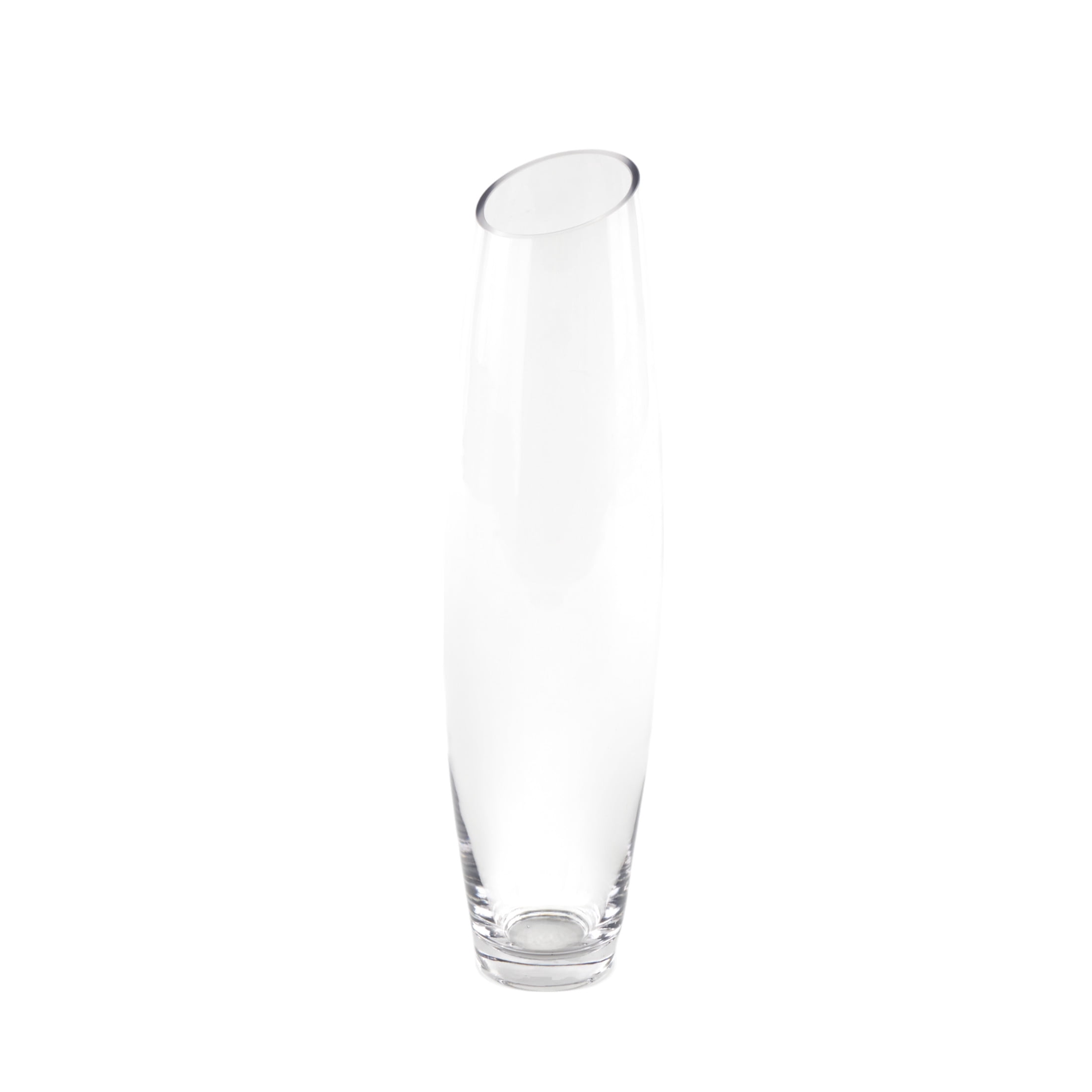 DecMode 23" Tall Slanted Glass Vase