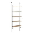 thumbnail image 1 of DecMode 23" x 12" 5-Tier Brown Wall Shelf, 1 of 12