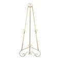 thumbnail image 1 of DecMode 23" x 68" Gold Metal Tall Adjustable Floor 3 Tier Scroll Easel, 1-Piece, 1 of 18