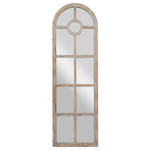 Free shipping decmode 23x72 brown rustic coastal window pane wall