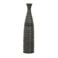 thumbnail image 1 of DecMode 24" Black Ceramic Decorative Vase with Ripple Texture, 1 of 8