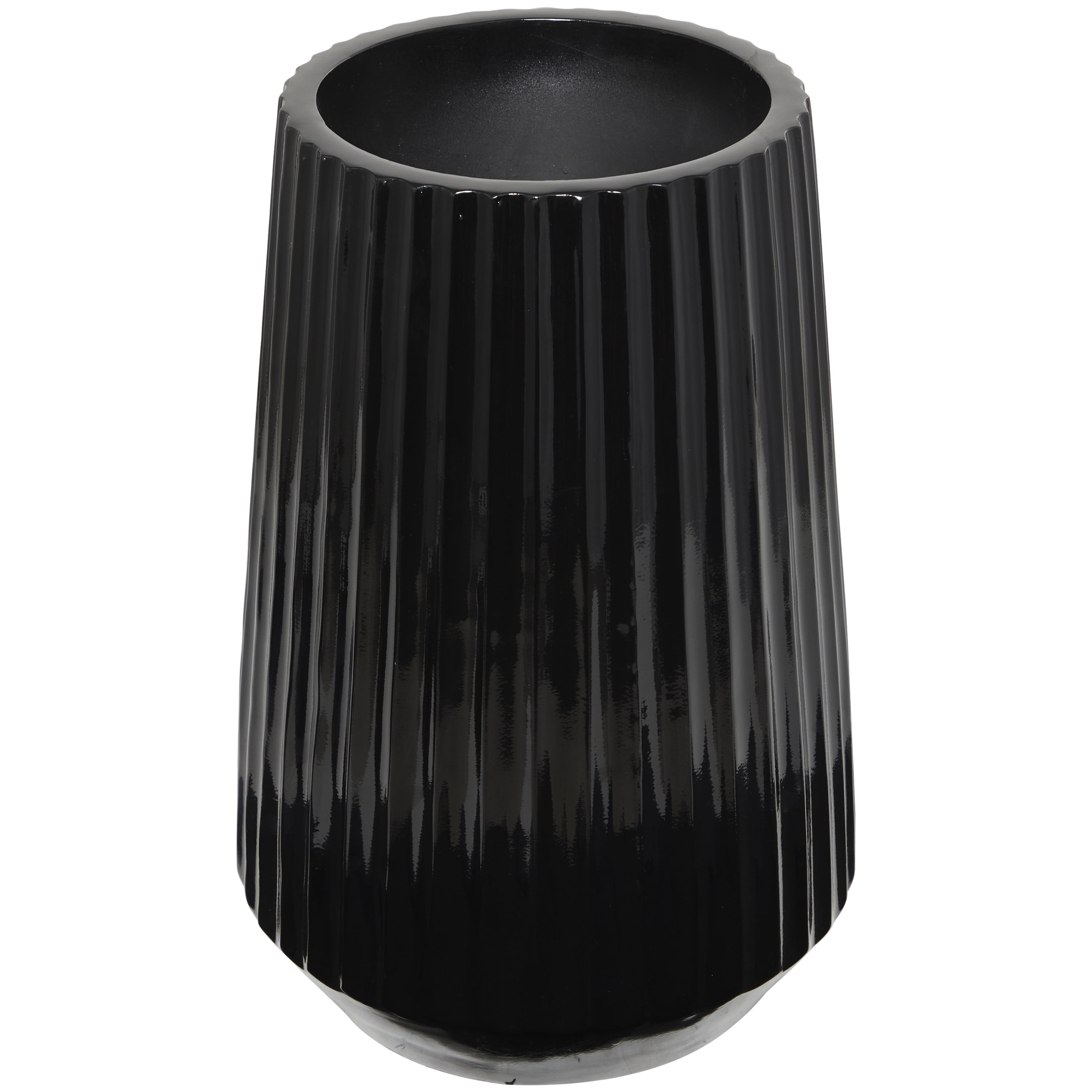 DecMode 24" Black Resin Vase