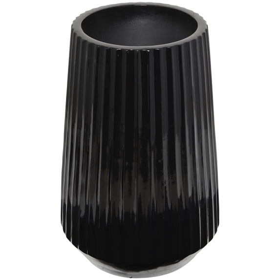 DecMode 24" Black Resin Vase