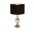 thumbnail image 1 of DecMode 24" Gold Table Lamp with Black Fabric Shade, 1 of 14