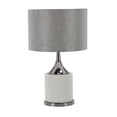thumbnail image 1 of DecMode 24" Gray Table Lamp with Gray Linen Shade, 1 of 10