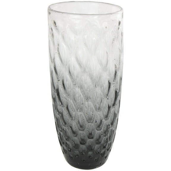 DecMode 24" Handmade Ombre Black Glass Vase