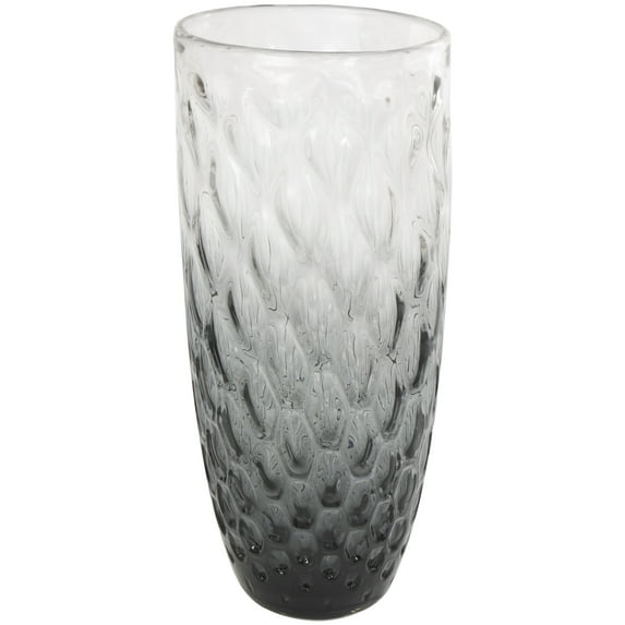 DecMode 24" Handmade Ombre Black Glass Vase