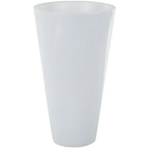 DecMode 24" White Fiberglass Vase