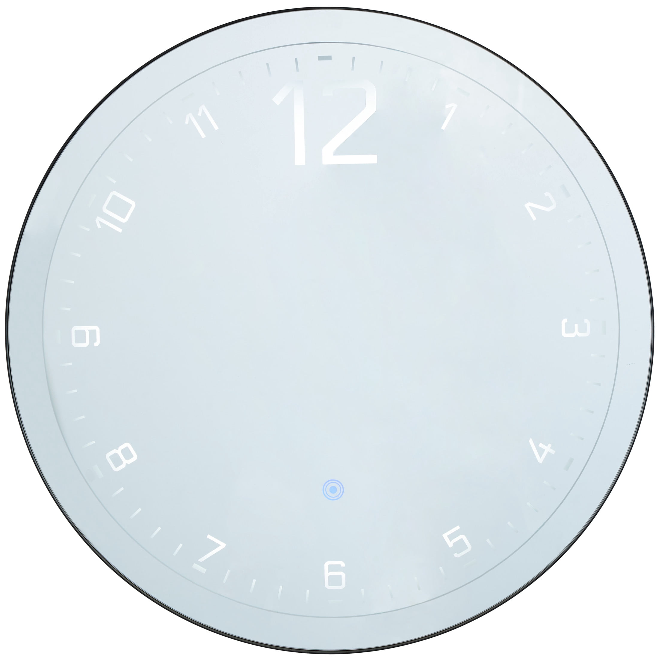 DecMode 24" Multi Colored Glass LED Wall Clock with Black Frame