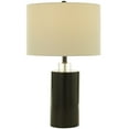 thumbnail image 1 of DecMode 24" Thick Stand Black Table Lamp with Cream Cotton Shade, 1 of 10