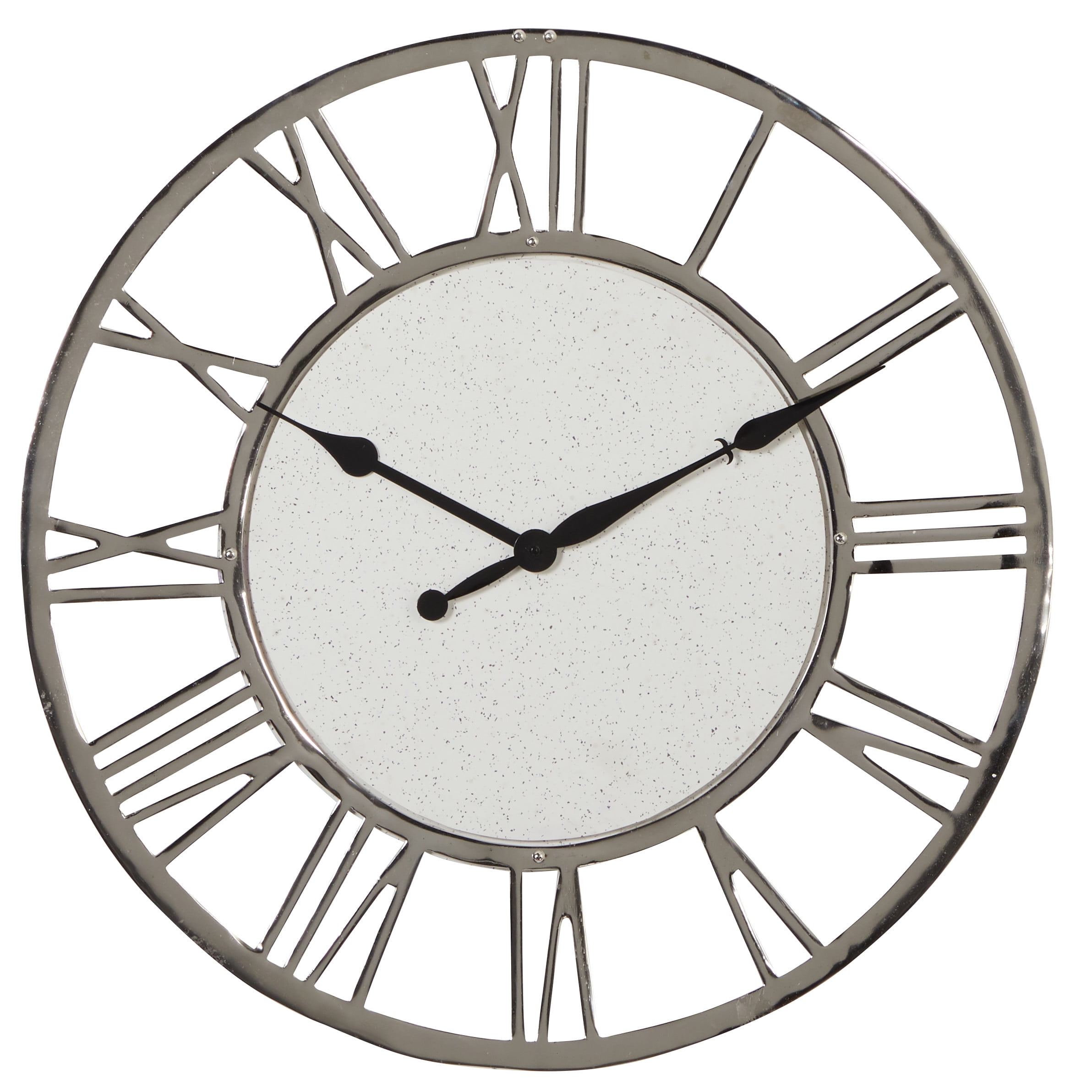 DecMode 24" White Marble Wall Clock