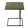 thumbnail image 1 of DecMode 24" x 18" Black Aluminum Contemporary Accent Table, 1 of 10