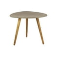 thumbnail image 1 of DecMode 24" x 19" Gray Wood Outdoor Accent Table with Concrete Inspired Top and Slender Tapered Legs, 1-Piece, 1 of 12