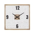 thumbnail image 1 of DecMode 24 x 24 In. White Wood Farmhouse Wall Clock, 1 of 9