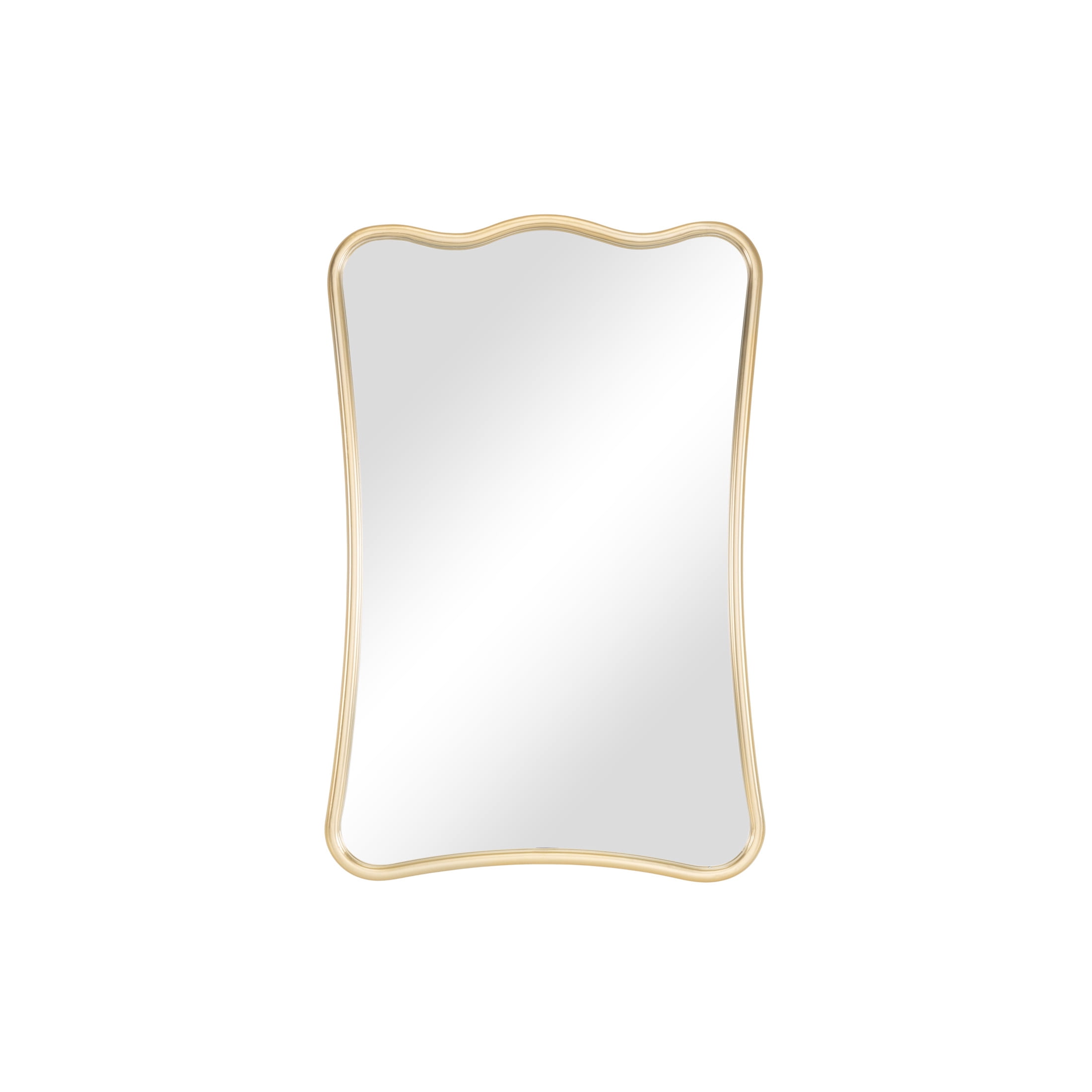 DecMode 24" x 35" Gold Rectangular Wall Mirror