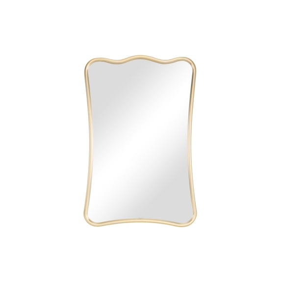 DecMode 24" x 35" Gold Rectangular Wall Mirror